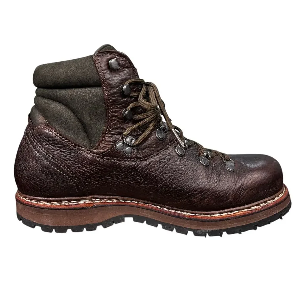 Han Wag Men’s Tashi Brown Leather Hiking Trail Boot Size US 10.5